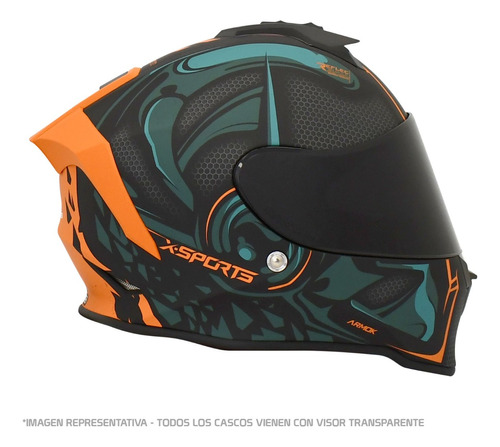 Casco X-sports V151. Varios Diseños. Verde  Nuevo Ingreso!!!