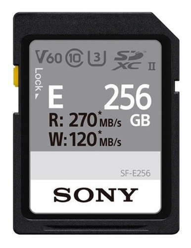 Tarjeta De Memoria Sony Sd Uhs-ii 256 Gb Sf-e256 Para Camara