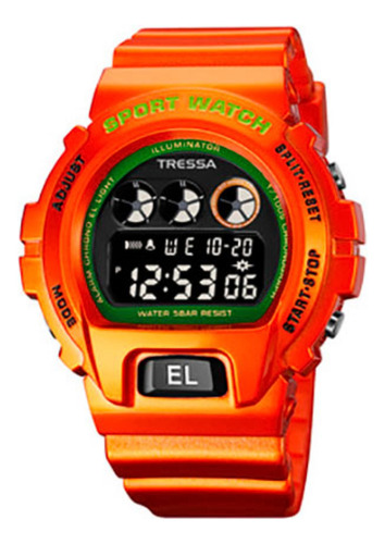 Reloj Tressa Deportivo Multi Funcion Tre0003 Chiarezza - Naranja Naranja Negro