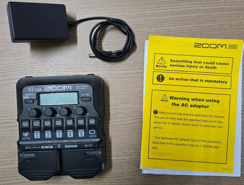 Pedal De Efeito Zoom G1 Four Preto Preto (Usado)