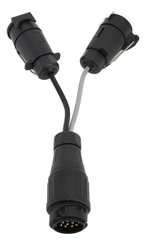 Adaptador De 13 A 7 Pines, Enchufe De Remolque Doble, 12 V,