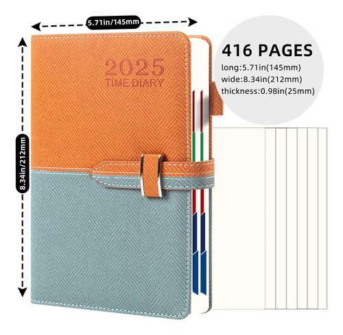 Libro De Citas 2025,cuaderno De Tareas,con Pestañas