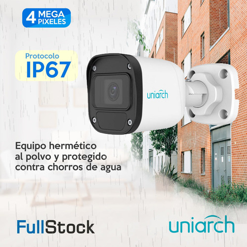 Kit Ip 4 Cámaras Exterior 4mp Nvr 4ch Y Cables Uniarch