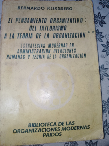 Pensamiento Organizativo De Taylor A  Teoría De Organizacion