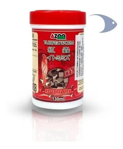 Azoo Alimento Tubifex Worm En Cubos Peces Acuarios 15g 130ml