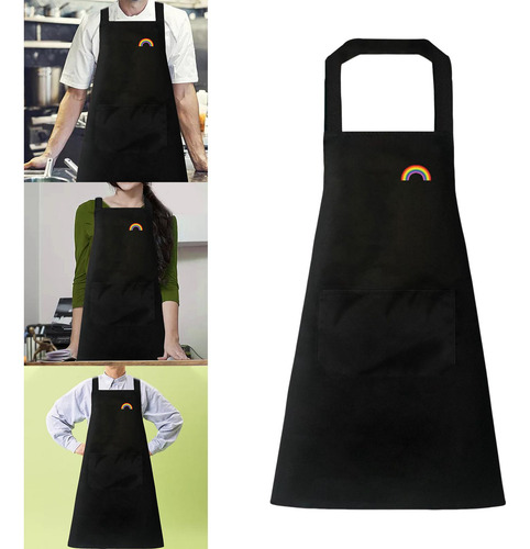 Delantal De Cocina Con Bolsillos Ajustables Para Barbacoa De