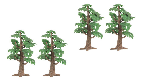 4 Árboles Artificiales En Miniatura: Pequeños Árboles Artifi