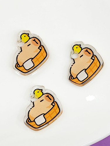 Dijes Colgante Capybara Surtidos Pack 20 Unid Bijou Marrón Claro