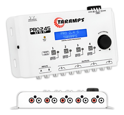 Crossover Taramps Processador PRO 2.4s PRO 2.4 S DSP White ativo