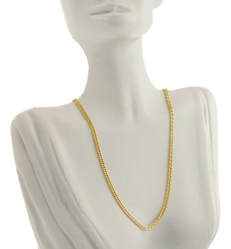 Corrente Feminina Grumet Dupla 1.9 45 Cm Ouro 18k 750 Maciça