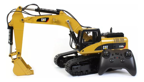 Escavadeira De Controle Remoto Caterpillar 330d 1/20 Rc Cor Amarelo