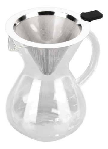 Verter Sobre Cafetera Olla De Vidrio De 400 Ml Hervidor Resi