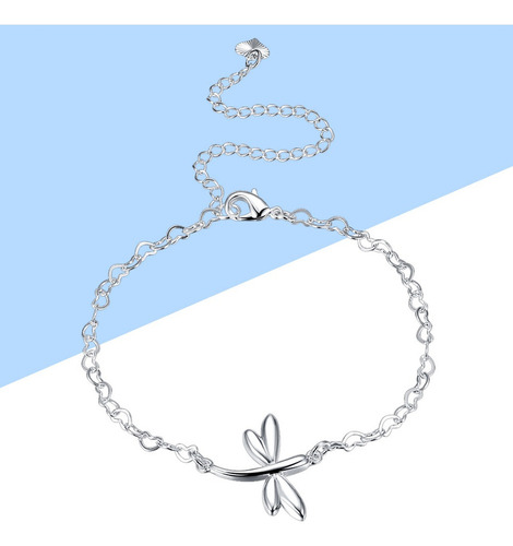 Pulseiras De Tornozelo Prateadas Elegantes, Cinta De Tornoze