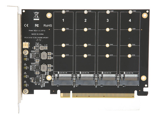 Adaptador Nvme Pcie M.2 M.2 Para Protocolo 4.0 X16 Ssd De 4