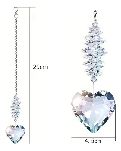 Atrapasol Colgante Decoración Cristal Corazón