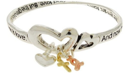 Brazalete - Christian Ra - Christian Love Scripture Silver T