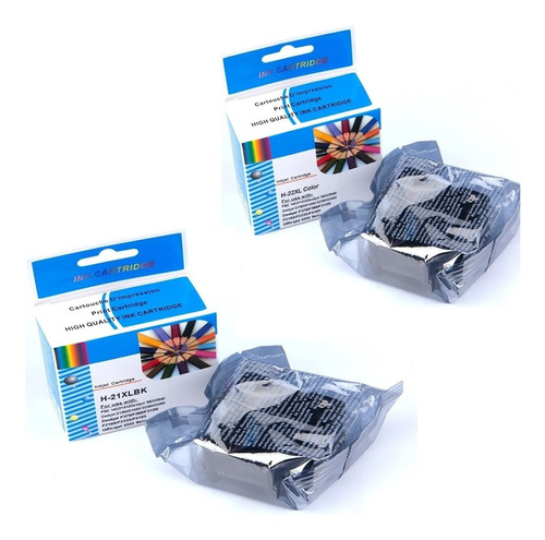 Pack Cartuchos 22xl 21xl Genéricos Deskjet D1360 D1430 D1460