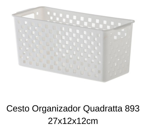 Jogo De 10 Cestos Branco Para Dispensa Quadratta Paramount