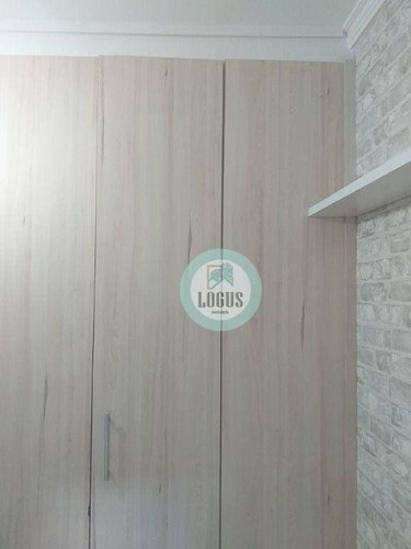 Imagem 20 de 30 de Apartamento Com 50m² Composto De 2 Dormitórios Sendo 1 Suíte E Um Dos Com Sacada, À Venda Por R$ 265.000,00 - Utinga, Santo André/sp - Ap2025
