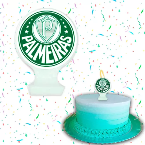 Topo De Bolo Topper Festa Aniversario Palmeiras 4u Festcolor Cor Verde