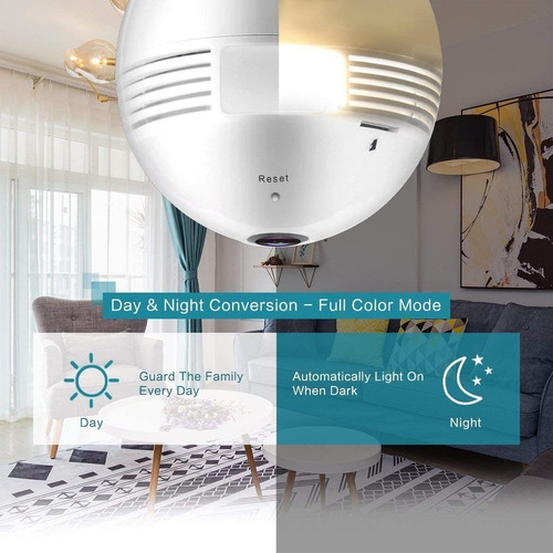 Sedary Cámara Seguridad Espía Wifi Tipo Ojo De Pez 1080p Ev