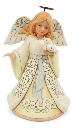 Enesco Jim Shore Pinta Tamano Angel Del Bosque Con Paloma