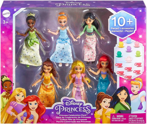 Mattel Disney Princess Juego De Fiesta De Muñecas Pequeñas.