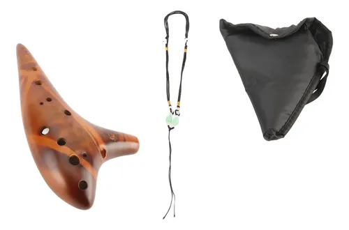 Alto C Flute Ocarina 12 Hole Wind Instrument Natural Sound