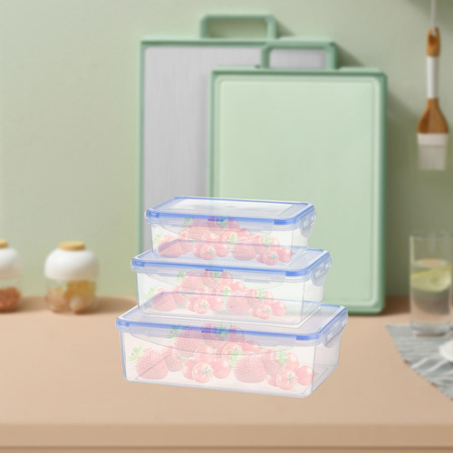 Dm-cfdm-cf3 Pçs Caixa De Armazenamento De Geladeira Recipien
