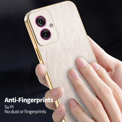 Funda Protectora Para Motorola Edge 60 Fusion/edge 60 Stylus/edge 60 Pro Resistente A Los Arañazos, Piel De Seda, Marco Galvanizado