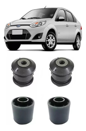 Kit 4 Bucha Balança Bandeja Dianteira Ford Fiesta Sedan 2012