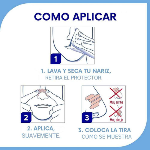 Tiras Nasales Respira Mejor Tamaño 42mm X 13,5 Mm S