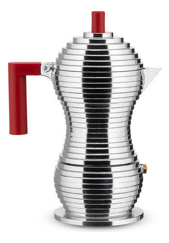 Cafetera Espresso Aluminio Fundido 3 Tazas Rojo