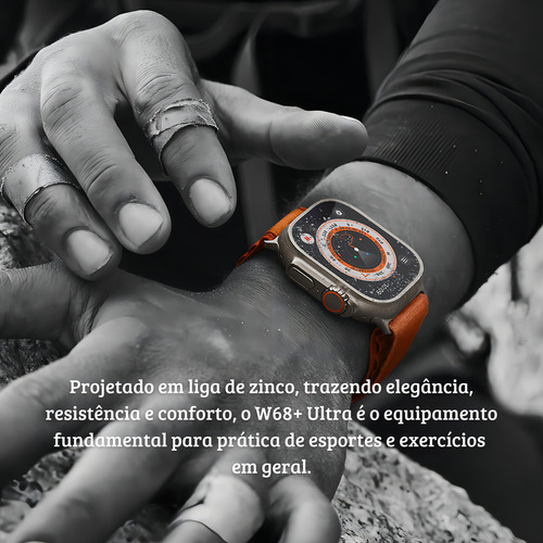 Smartwatch S8 Ultra Max Series 8 Nfc Tela 2.08 Cor da caixa Preto Cor do bisel Metal Desenho da pulseira Silicone Oceano