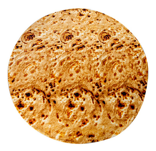 Imagen 6 de 10 de Manta De Tortilla De Franela Redonda De Burrito Mexicano