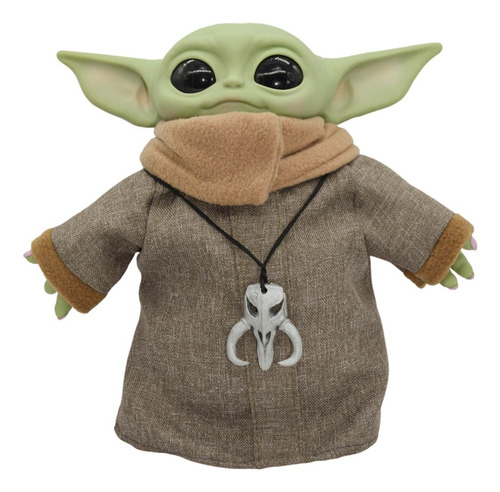 Baby Yoda Grogu, The Child Peluche Con Collar Y Sonido.