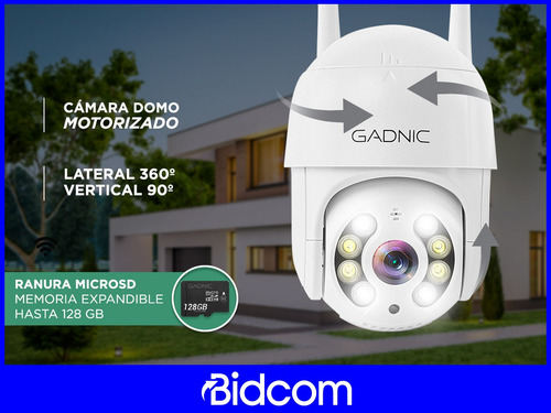 Imagen 11 de 11 de Cámara De Seguridad Ip Wifi Gadnic Domo Full Hd Motorizada Color Blanco