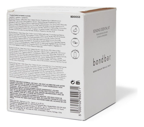 Kit Essencial Bondbar Bonding, Contém Pré-shampoo, Shampoo,