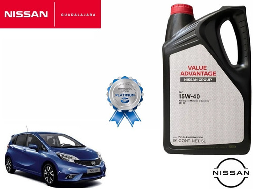 5l Aceite Nissan Mineral Value Advantage 15w40 Note 2017