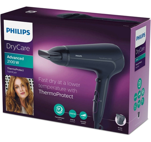 Secador Philips Thermoprotect Ionic Hp8230 1900w Negro Nuevo