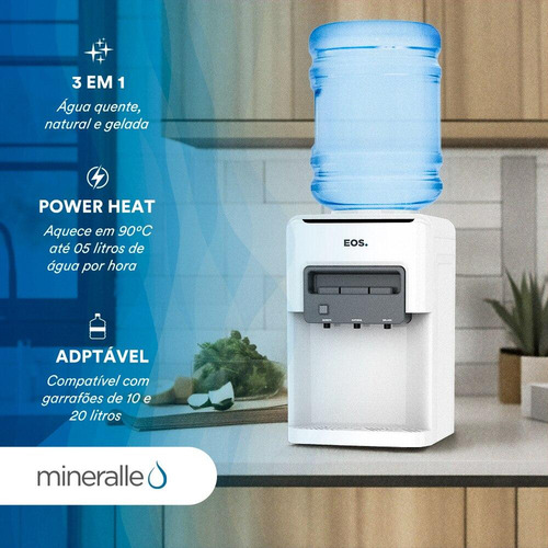 Bebedouro Eos Mineralle 3 Temperaturas Branco Ebe06qb