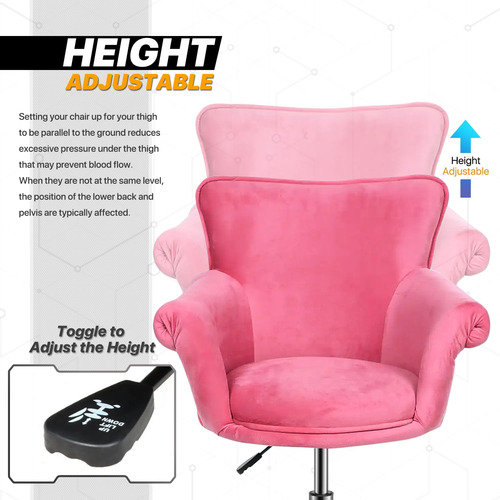 Monibloom Silla De Escritorio De Maquillaje Con Reposabrazos