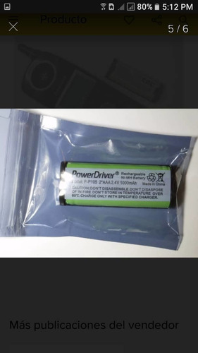 Bateria Para Teléfono Panasonic Hhr-p105, Ó T390, Ó Nro. 31