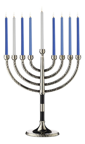 Rite Lite Classic Chanukah Menorah With Hammered Accents Wit