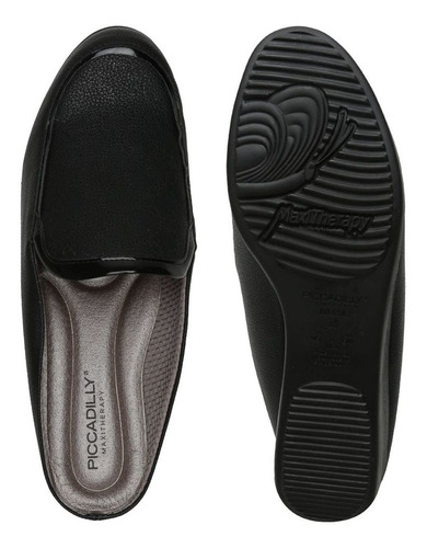 Sapato Feminino Piccadilly Mule Maxitherapy 117059 - Preto