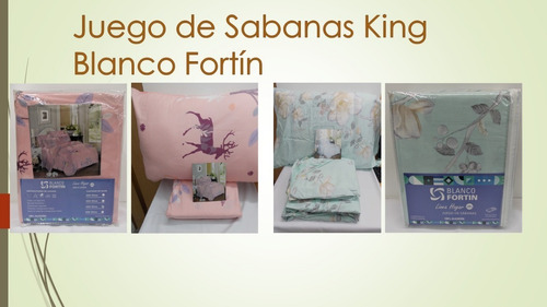 Imagen 1 de 6 de Juego De Sabanas Blanco Fortín King Oferta!
