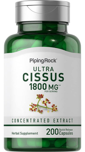 Piping Rock Cissus Quadrangularis 1800 Mg 200 Cápsulas