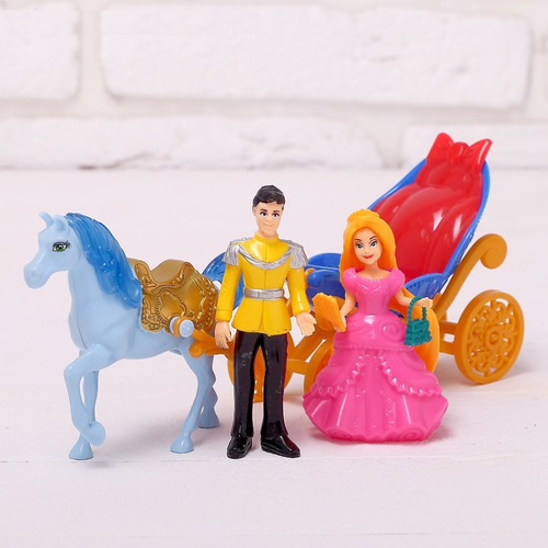 Princesa Muñeca Con Carruaje Caballo Principe Niña