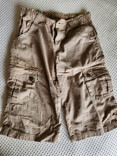 Bermudas Cargo Niño T 10 Cheeky Tela Liviana Color Camel