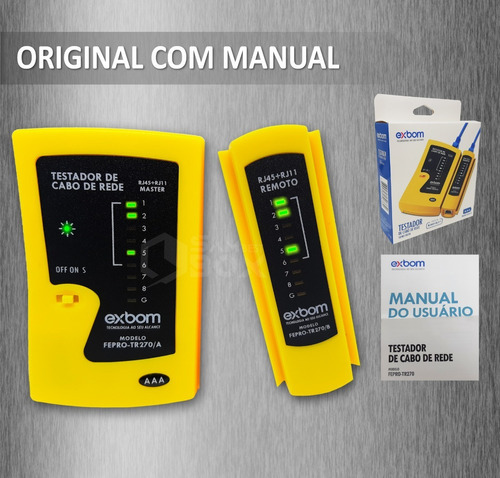 Teste Cabo De Rede Testador Rj45 Rj11 Lan Crimpagem Bateria